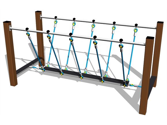 Pod de frânghie - maro (înălțime de cădere 1 m)