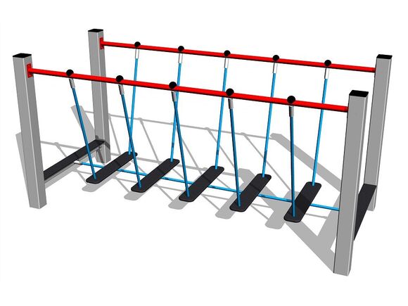 Pod de frânghie - argintiu (înălțime de cădere 1 m)