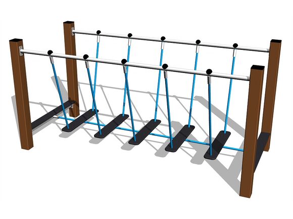 Pod de frânghie - maro (înălțime de cădere 1 m)