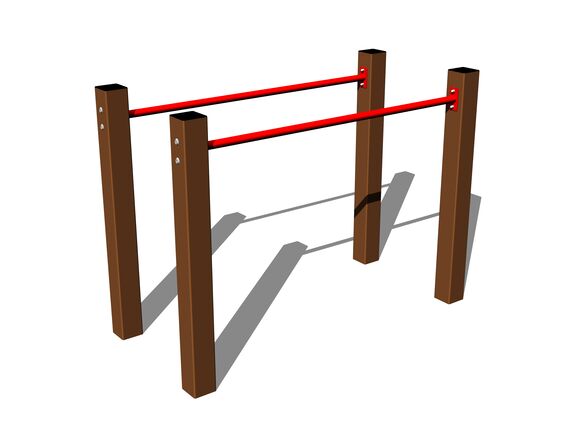 Bare paralele BR101KW - maro (înălțime de cădere 1 m)