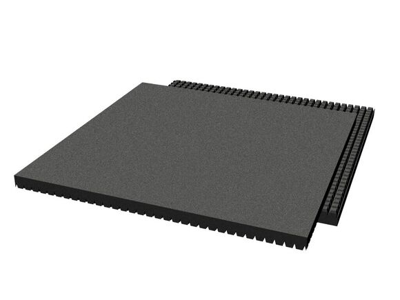 Pardoseală din cauciuc 500x500x43 mm (cadru 0 mm, negru)