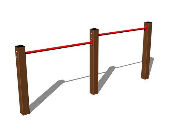 Stand de fitness dublu HR201KW - maro (înălțime de cădere 1 m)