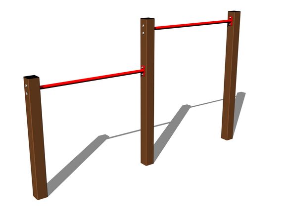 Stand de fitness dublu HR201KW - maro (înălțime de cădere 1,5 m)