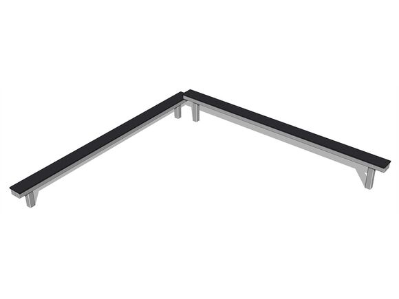 Bârnă dublă pentru echilibru - metal (înălțime liberă 1 m)