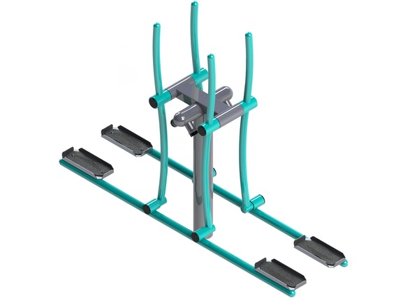 Echipament de fitness FP-013ST Schi duo (ski duo) - turcoaz