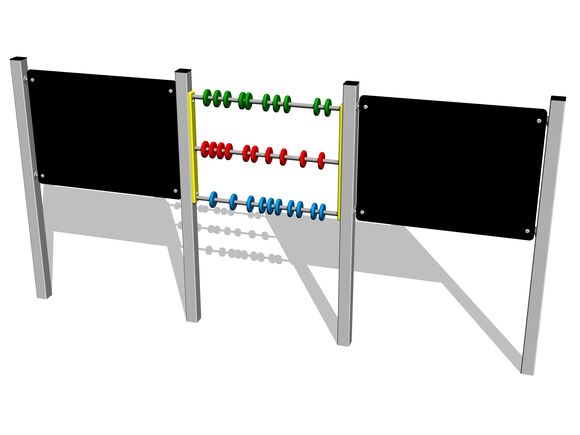 Tablă de desenat cu panou dublu cu abac KTP6301KS - argintiu