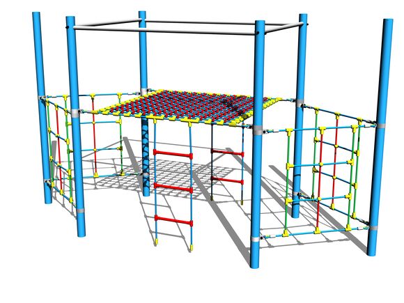 Navă din corzi LP150KB - albastru (înălțime de cădere 1,5 m)