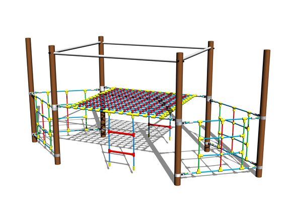 Navă din corzi LP150KW - maro (înălțime de cădere 1 m)