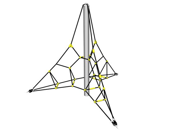 Piramidă de cățărare PY3200K (înălțime de cădere 1 m, cu 3 dispozitive de pretensionare)