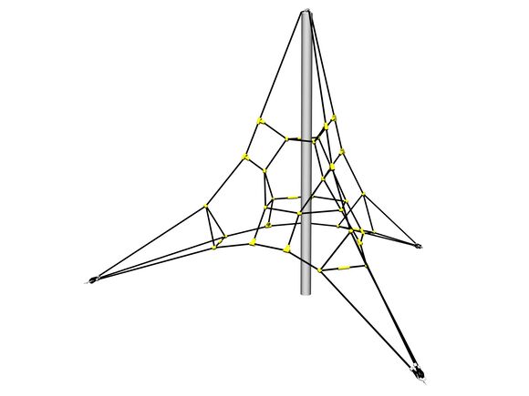 Piramidă de cățărare PY3300K (înălțime de cădere 1 m, cu 3 dispozitive de pretensionare)