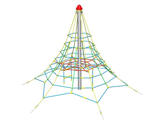 Piramidă de cățărare PY630K (înălțime de cădere 1 m, cu 6 dispozitive de pretensionare)