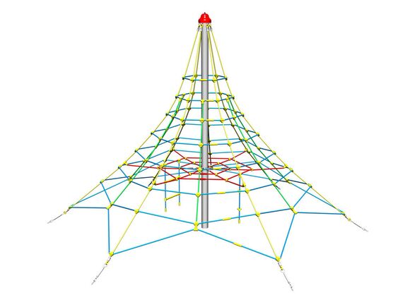 Piramidă de cățărare PY635K (înălțime de cădere 1 m, cu 6 dispozitive de pretensionare)