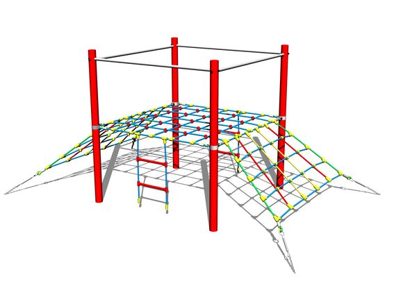 Rampă din corzi cu două feţe LP140KR - roșu (înălțime de cădere 1 m)