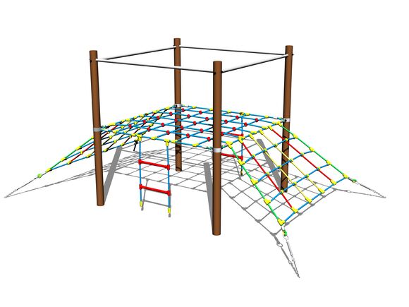 Rampă din corzi cu două feţe LP140KW - maro (înălțime de cădere 1 m)