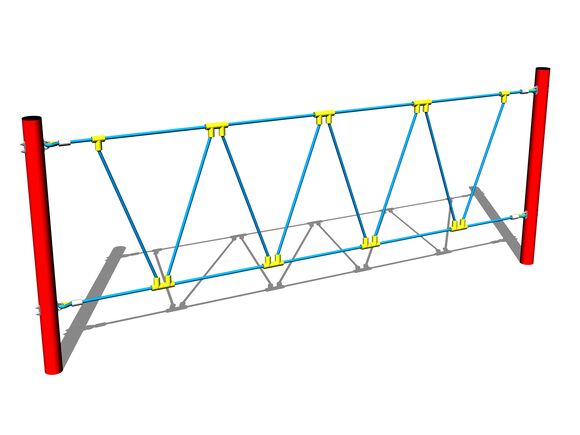 Plasă cu frânghii LP070KR - roșu