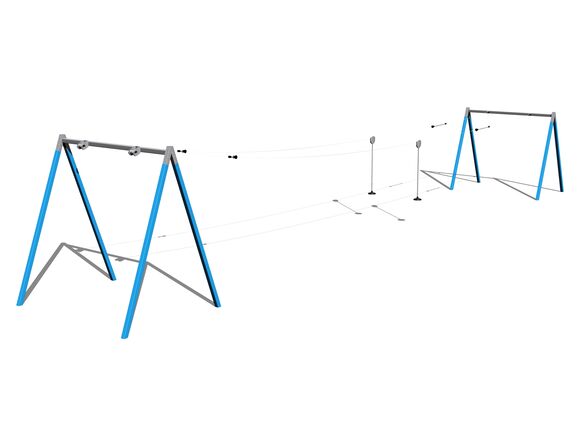 Tiroliană cu doi stâlpi LD030KB - albastru