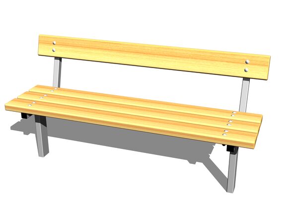 Bancă LAV0116ZD (cu spătar, de fixat în beton)