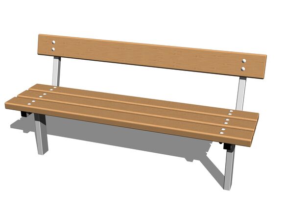 Bancă LAV0116ZP (cu spătar, de fixat în beton)