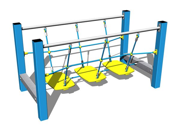 Pod de frânghie cu trepte LL103KB - albastru