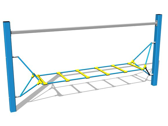 Urma maimuței Scară din corzi - albastru