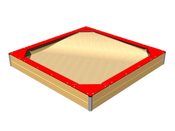 Scaune pe marginea gropii cu nisip 2x2 m SP220DR - roșu