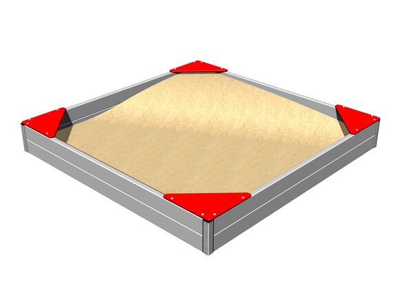 Scaune pentru groapă cu nisip cu patru laturi SP001KR - roșu