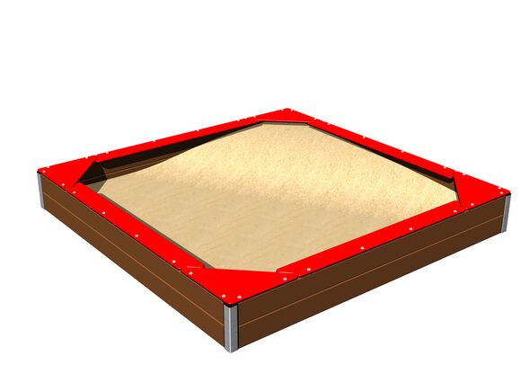 Scaune pe marginea gropii cu nisip 2x2 m SP220KR - roșu