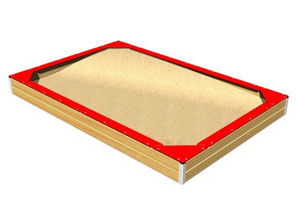 Scaune pe marginea gropii cu nisip 3x2 m SP320DR - roșu