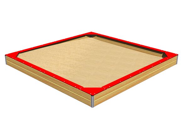 Scaune pe marginea gropii cu nisip 3x3 m SP330DR - roșu