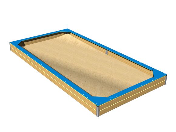 Scaune pe marginea gropii cu nisip 4x2 m SP420DB - albastru