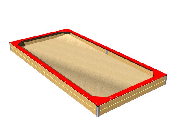 Scaune pe marginea gropii cu nisip 4x2 m SP420DR - roșu