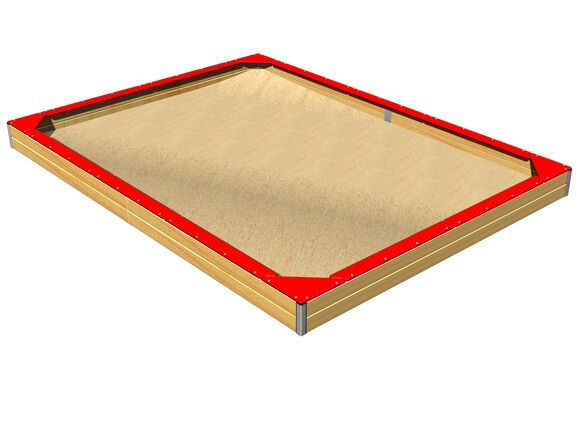 Scaune pe marginea gropii cu nisip 4x3 m SP430DR - roșu