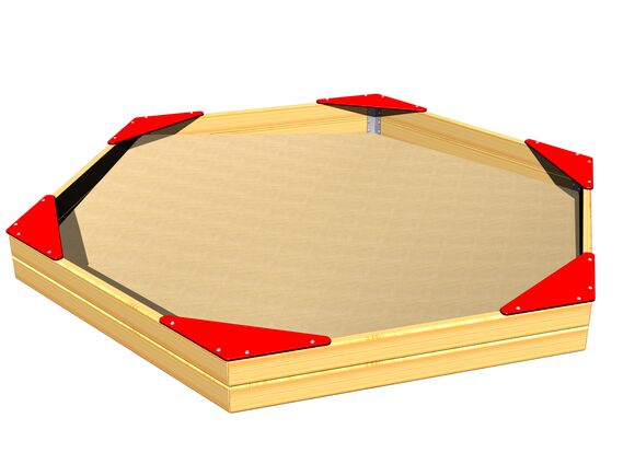 Scaune pentru groapă cu nisip hexagonală SP002DR - roșu