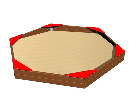 Scaune pentru groapă cu nisip hexagonală SP002KR - roșu