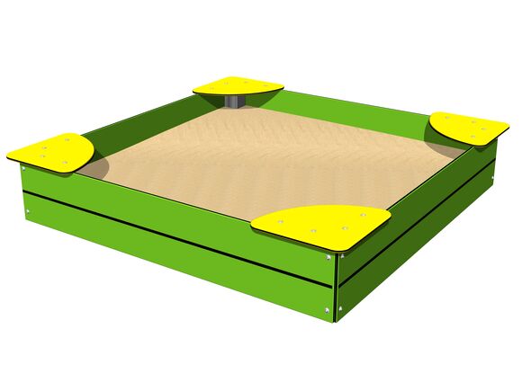 Cutie de nisip cu scaune 1,5x1,5 m PIP1515LY