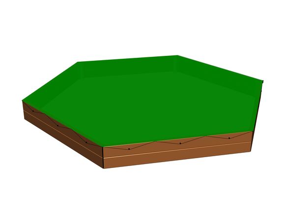 Prelată pentru acoperirea gropii cu nisip hexagonale PZ600