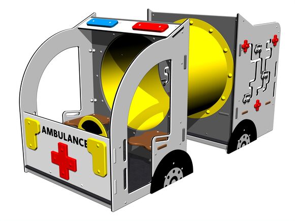 Șenile cu tub de târâre - Mașină Ambulanţă PP114K - integral metalic