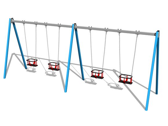 Leagăn cu lanţ cu patru locuri RH6413KB - albastru (înălțime liberă 1,5 m)