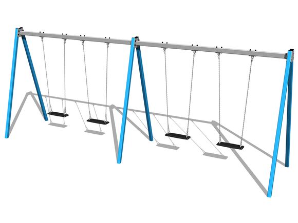 Leagăn cu lanţ cu patru locuri RH6411KB - albastru (înălțime liberă 1,5 m)