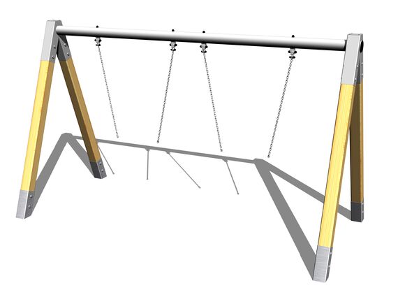 Leagăn cu lanț cu două locuri RH210D (înălțime de cădere 1 m)