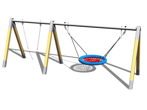 Leagăn cu lanț cu două locuri RH220D (înălțime de cădere 1 m)