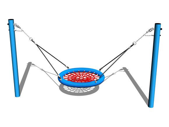 Leagăn cu lanţ tip scoică MINI RH160KB - albastru (înălțime de cădere 1 m)