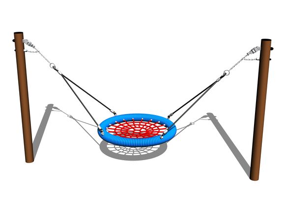 Leagăn cu lanţ tip scoică MINI RH160KB - maro (înălțime de cădere 1 m)