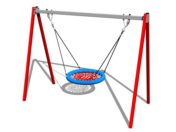 Leagăn cu lanţ tip Scoică RH6170KR - roșu (înălțime de cădere 1,5 m)