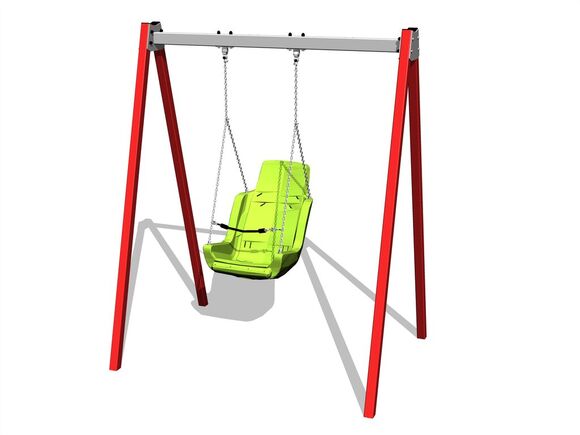 Leagăn cu lanț RH6114KR - roșu (înălțime liberă 1,5 m)