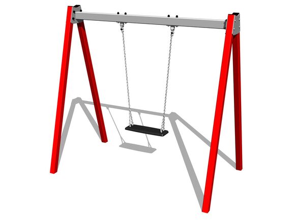 Leagăn cu lanț RH6111KR - roșu (înălțime liberă 1,0 m)