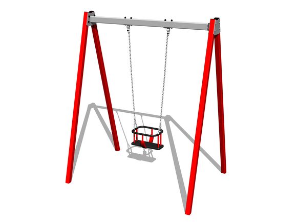 Leagăn cu lanț RH6112KR - roșu (înălțime liberă 1,5 m)