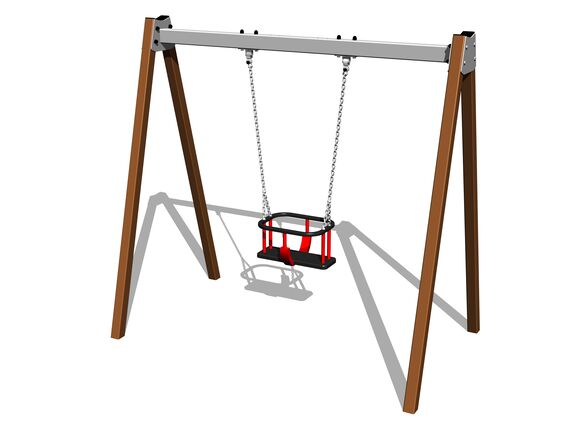 Leagăn cu lanț RH6112KW - maro (înălțime liberă 1,0 m)