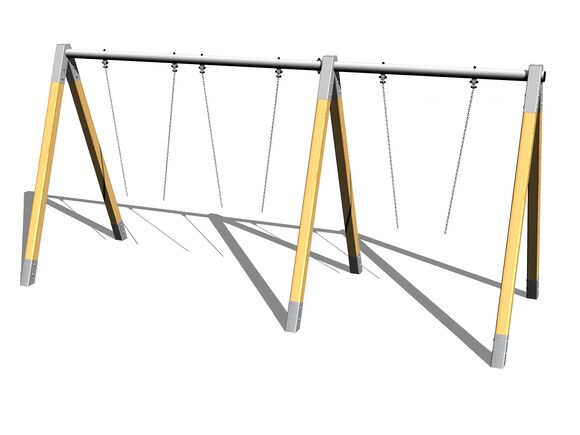 Leagăn cu lanț cu trei locuri RH310D (înălțime de cădere 1,5 m)