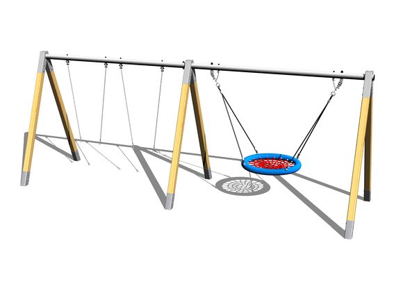 Leagăn cu lanț cu trei locuri RH320D (înălțime de cădere 1,5 m)